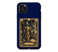Custodia per iPhone 11 Pro Max Mystic Cat Tarocchi Card Art - Alta Sacerdotessa Felino