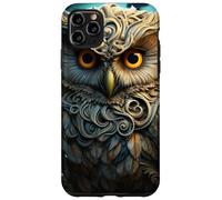 Custodia per iPhone 11 Pro Max Mystical Fantasy Owl - Magico bosco Steampunk Art