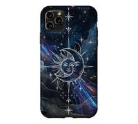 Custodia per iPhone 11 Pro Max Mystical Sun Moon Nebula Art Cosmic Harmony Design
