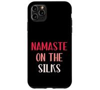 Custodia per iPhone 11 Pro Max Namaste sulle sete, divertenti regali aerei, yoga aereo