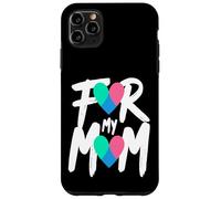 Custodia per iPhone 11 Pro Max Nastro a forma di cuore per la sensibilizzazione sul cancro alla tiroide per la mia mamma