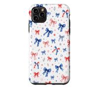 Custodia per iPhone 11 Pro Max Nastro Americano Estetico Archi Rosso Bianco E Blu