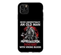 Custodia per iPhone 11 Pro Max Nato a gennaio Mai sottovalutare Vecchio sangue vichingo