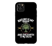 Custodia per iPhone 11 Pro Max Nature Is My Religion Earth Is My Church Native American Day