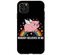 Custodia per iPhone 11 Pro Max Nessuno crede in me Stelle di maiale alato