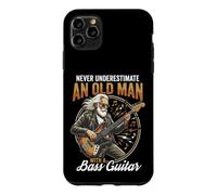 Custodia per iPhone 11 Pro Max Never Underestimate an Old Man with A Bass Guitar Player Dad