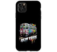 Custodia per iPhone 11 Pro Max New York Treno Graffiti Style NYC Metropolitana