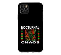 Custodia per iPhone 11 Pro Max Nights Owl Gamer Nocturnal Chaos Coffee Lover