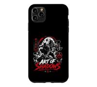 Custodia per iPhone 11 Pro Max Ninja e Guerriero Arte Delle Ombre Luna Giapponese