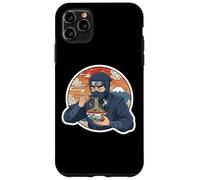 Custodia per iPhone 11 Pro Max Ninja Eating Ramen Noodles Lover Traditional Japanese Art