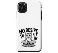 Custodia per iPhone 11 Pro Max No Desire to Fit In Funny Cat Lover - Simpatico motto a forma di gatto