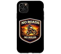 Custodia per iPhone 11 Pro Max No Roads No Rules Motocross Dirt Bike Rider Moto Amante