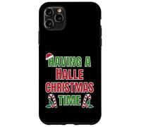 Custodia per iPhone 11 Pro Max Nome per la riunione di famiglia Having A Halle Christmas Time