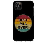 Custodia per iPhone 11 Pro Max Nome personalizzato Mia I love Mia Retro stile vintage