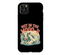Custodia per iPhone 11 Pro Max Not In The Moo-d Moo-d Mucca Divertente Sarcastico Bovino