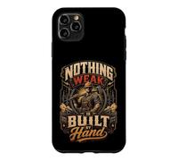Custodia per iPhone 11 Pro Max Nothing Deak Built By Hand Construction Worker Citazione