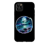 Custodia per iPhone 11 Pro Max Notte delle tartarughe marine sulla spiaggia sotto cielo stellato estate arte