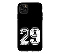 Custodia per iPhone 11 Pro Max Numero 29 Grungy Bianco Sport Stile Squadra