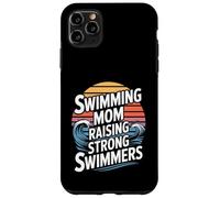 Custodia per iPhone 11 Pro Max Nuoto Mom Raising Strong Nuotatori Nuotare Team Pride