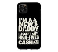 Custodia per iPhone 11 Pro Max Nuovo padre papà annuncio High Five umorismo