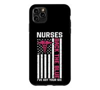Custodia per iPhone 11 Pro Max Nurse Back The Blue I've Got Your Six American Flag