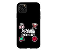 Custodia per iPhone 11 Pro Max Nurse Life Chaos Coffee Repeat ER Medical