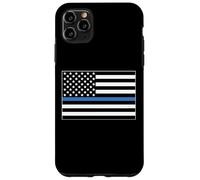 Custodia per iPhone 11 Pro Max Nurse Police Wife Officer Thin Blue Line Heart Flag