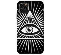 Custodia per iPhone 11 Pro Max Occhio onnivista, simbolo, piramide, Dio, massone, stella