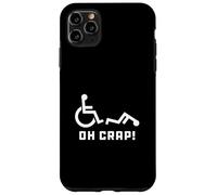 Custodia per iPhone 11 Pro Max Oh Crap Wheelchair Birthday Handicap Disability Funny