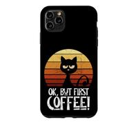 Custodia per iPhone 11 Pro Max Ok Ma prima il caffè mattina gatto brontolone