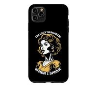 Custodia per iPhone 11 Pro Max Only Sarcastic Speak Funny Sarcasm Citazione Retro Pop Art Woman