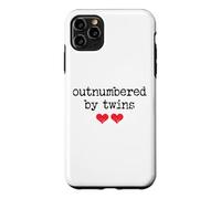 Custodia per iPhone 11 Pro Max Outnumbered By Twins Boys Girls Dad Soon to Be Mom Pregnancy