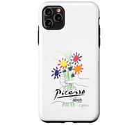 Custodia per iPhone 11 Pro Max Pablo Picasso Fiori della Pace Opera d'arte Disegno PAPL2192