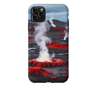 Custodia per iPhone 11 Pro Max Paesaggio geotermico dello sfiato del vapore delle pianure vulcaniche islandesi