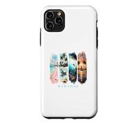 Custodia per iPhone 11 Pro Max Palme dei Caraibi, spiagge rosa e maiali - Vacanza Bahamas