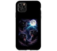 Custodia per iPhone 11 Pro Max Pantere scure sotto la luna piena Vintage Fantasy Lightning