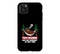Custodia per iPhone 11 Pro Max Papa Bear Warning May Nap Suddenly At Any Time