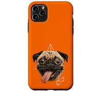 Custodia per iPhone 11 Pro Max Parodia meme matematica cane carlino dagli occhi selvaggi
