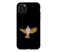 Custodia per iPhone 11 Pro Max Passero volante uccello animale fauna selvatica natura regalo uomo donna