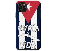 Custodia per iPhone 11 Pro Max Patria y Vida Cuban Flag Cuba Cuban Roots Black