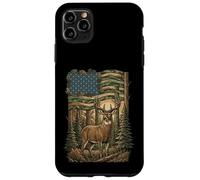 Custodia per iPhone 11 Pro Max Patriotic Hunting Camo Flag Whitetail Buck Deer Hunter