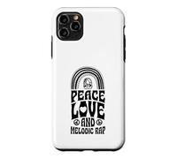 Custodia per iPhone 11 Pro Max Peace Love e rap melodico Bohemian Rainbow