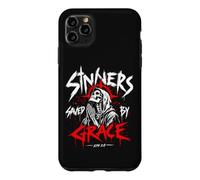 Custodia per iPhone 11 Pro Max Peccatori salvati da Grace Christian Skeleton Efesini 2:8