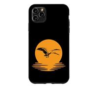 Custodia per iPhone 11 Pro Max Pellicano volante in volo al tramonto, regalo per uomini, donne, bambini