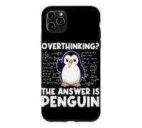Custodia per iPhone 11 Pro Max Pensare troppo La risposta è Penguin Divertente Insegnante di Matematica