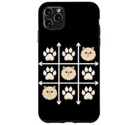 Custodia per iPhone 11 Pro Max Persian Cat Paws Grid Game