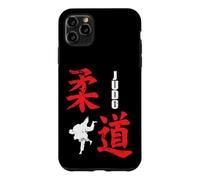 Custodia per iPhone 11 Pro Max Personaggi asiatici e arte dell'autodifesa nel judo