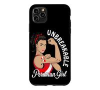 Custodia per iPhone 11 Pro Max Peruvian Girl Tee Heritage Perù Latina Donne Forti