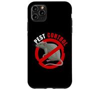 Custodia per iPhone 11 Pro Max Pest Control Mouse Rat Stop Sign Deratization