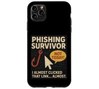 Custodia per iPhone 11 Pro Max Phishing Survivor Tee Divertente Cyber Security Awareness Gee